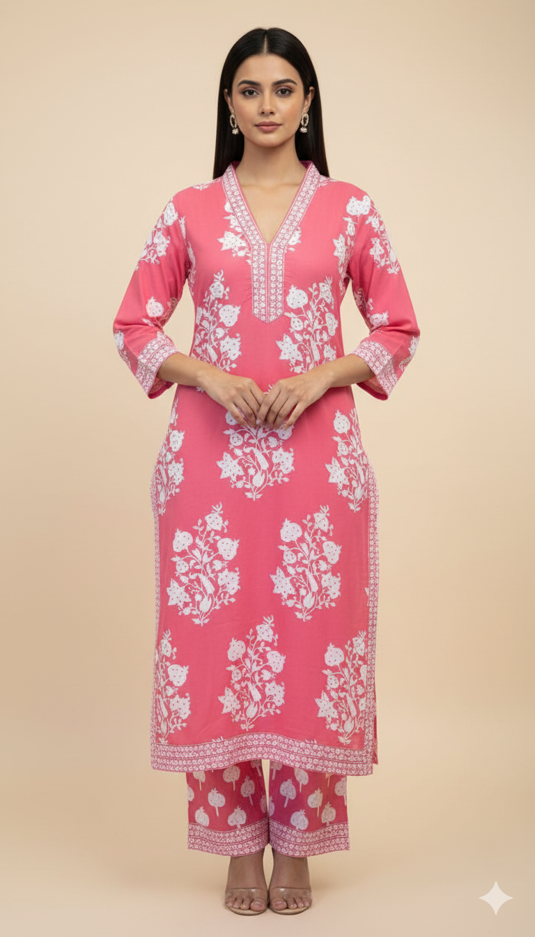 Floral Printed Kurta Set