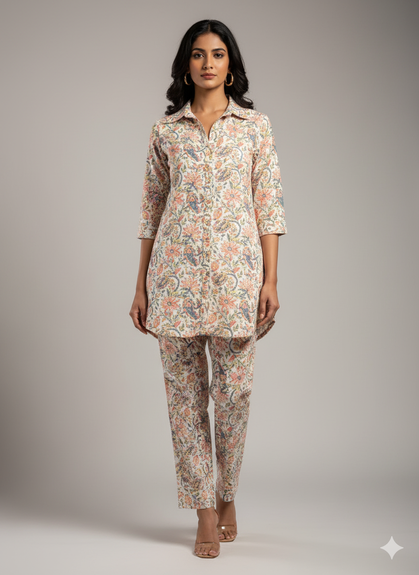 Pastel Floral Print Co-ord Set