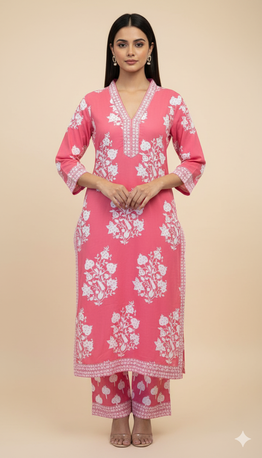 Floral Printed Kurta Set
